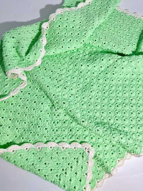 Kids and Babies' Crochet Blanket, kids room deco, kids gift, worsted wool and cotton blend